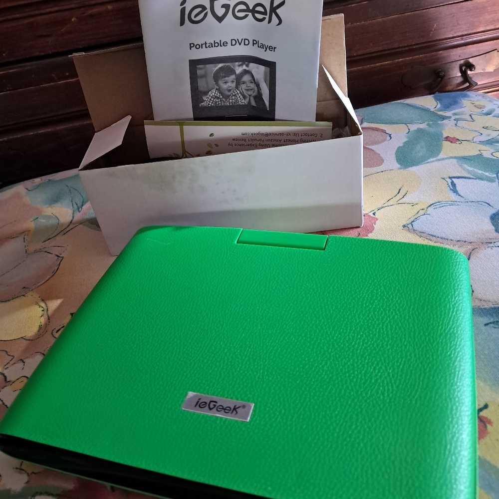 Green Portable DVD Player